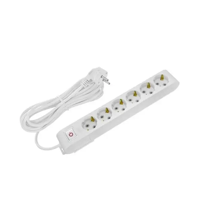 Horoz 210-005-602 DECO 6 LI ANAHTARLI BEYAZ GRUP PRIZ (5M) (3*1)
