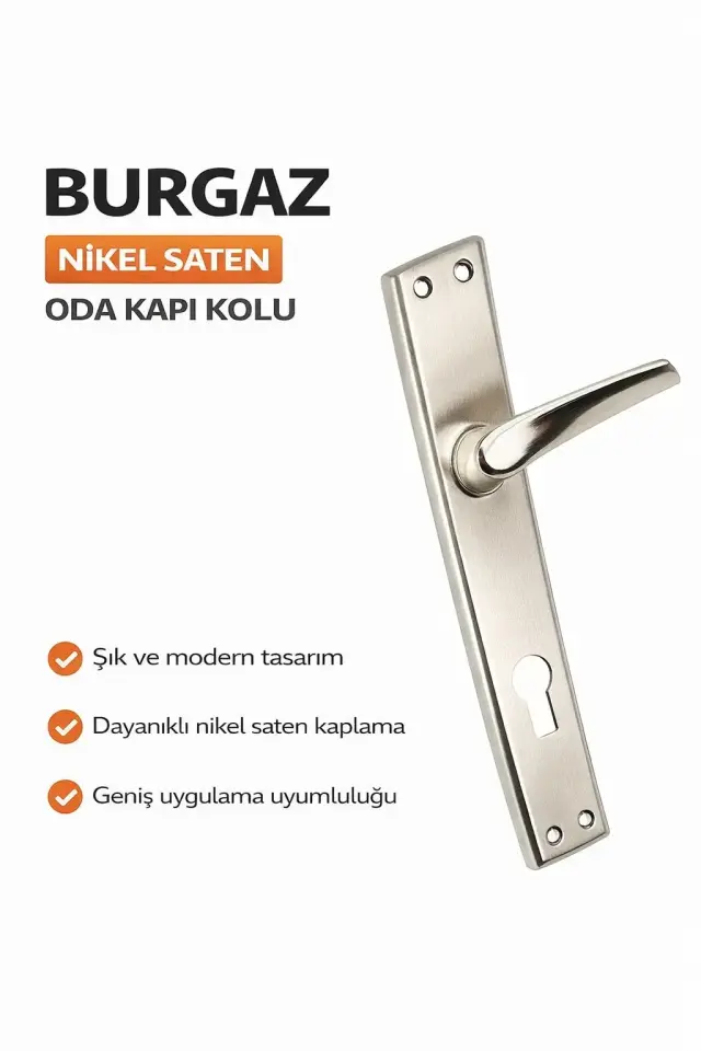 Burgaz Nikel Saten Oda Kapi Kolu