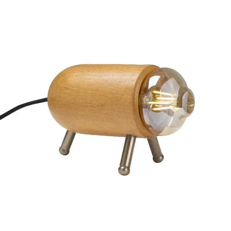 Aydinlatmadunyam Masa Lambasi RedWooden Torna-Nt-127
