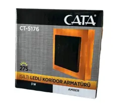 Cata 3 W Koridor Led Aydınlatma CT-5176 Amber Işık