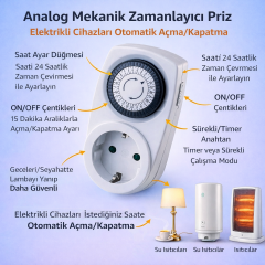 Horoz Mekanik Günlük Zamanlayıcı Priz Timer-1 108-001-0001-010