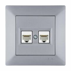 Exen Odak Gümüs Ikili Data Prizi Cat6 Komple Takim