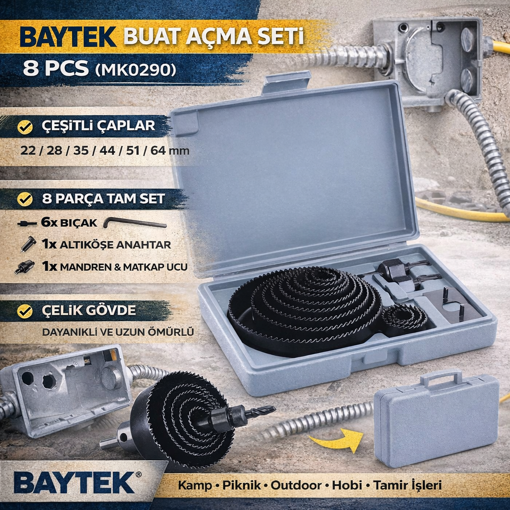 Baytek Buat Açma Seti 8 Pcs (Mk0290)