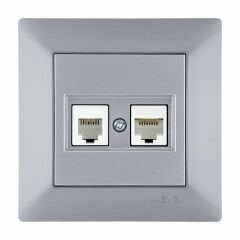 Exen Odak Gümüs Data Cat6 + Nümeris Telefon Prizi Cat3 Komple Takim