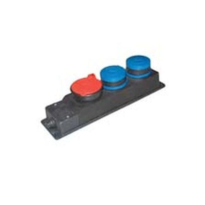 Cetsan 3/25A. + 2 x 1/16A. Kauçuk 3'lü Grup Priz TNP.317 - 1 Adet