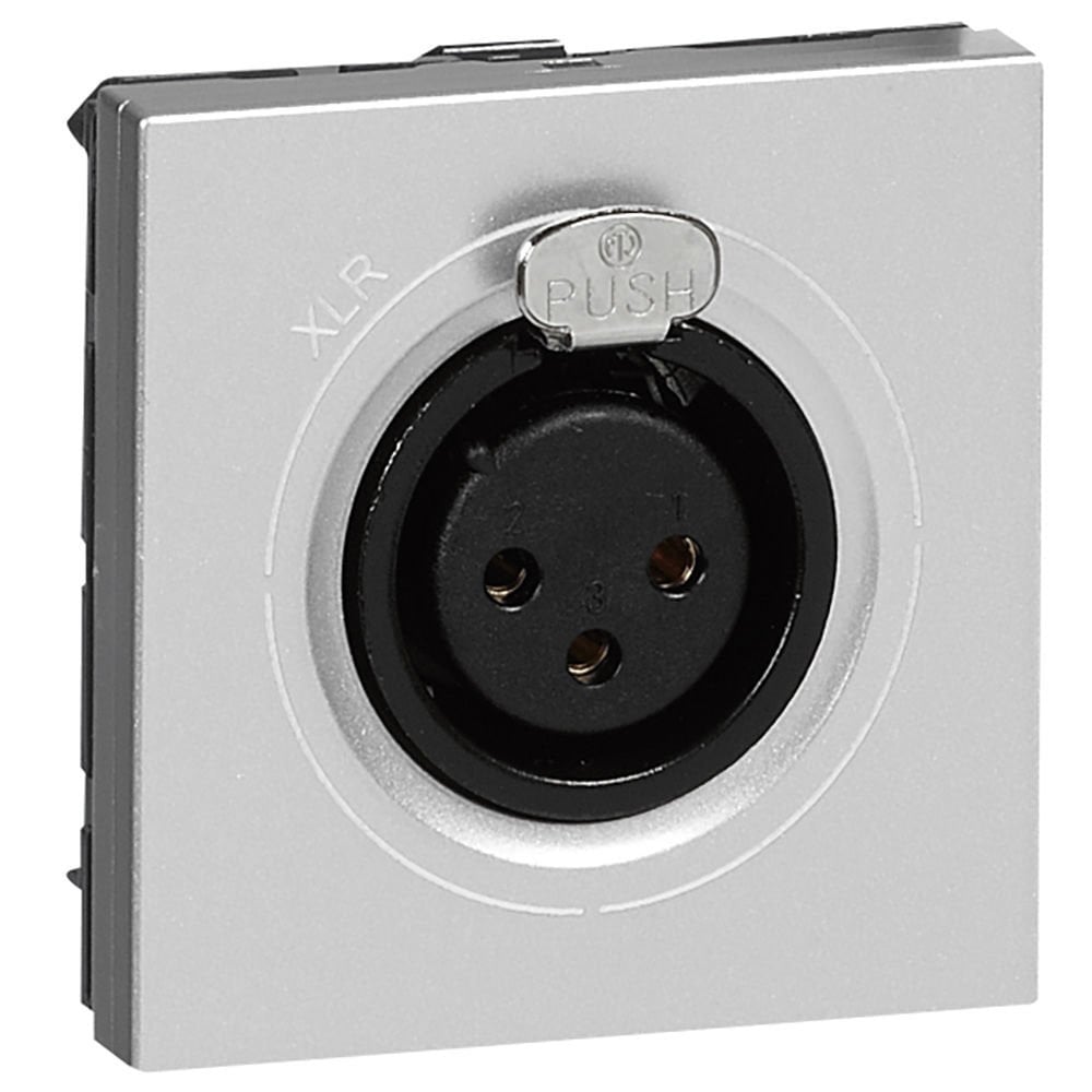 Legrand  Sistem Armada XLR 3kutup dişi Neutrik priz - Alüminyum -2modül LEG-079255