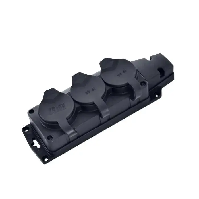 Horoz 220-000-301 KAUÇUK 3'LÜ GRUP PRIZ SIYAH
