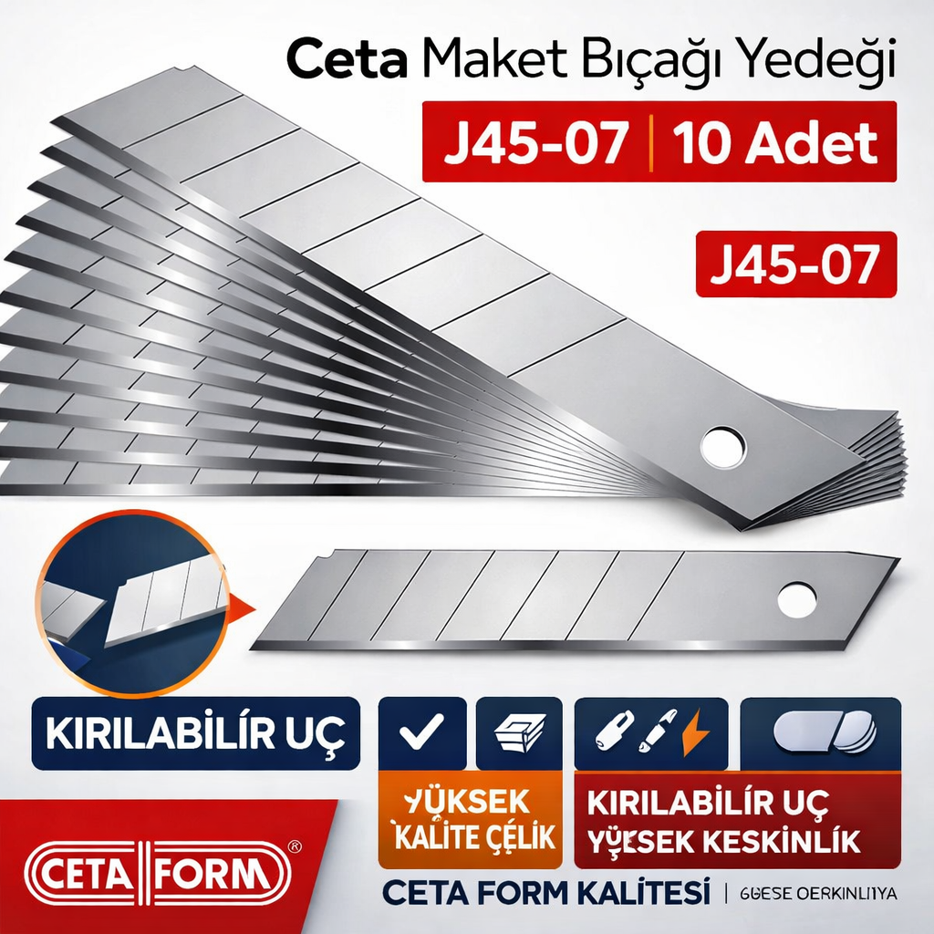 Ceta Maket Biçagi Yedegi J45-07 10 Adet