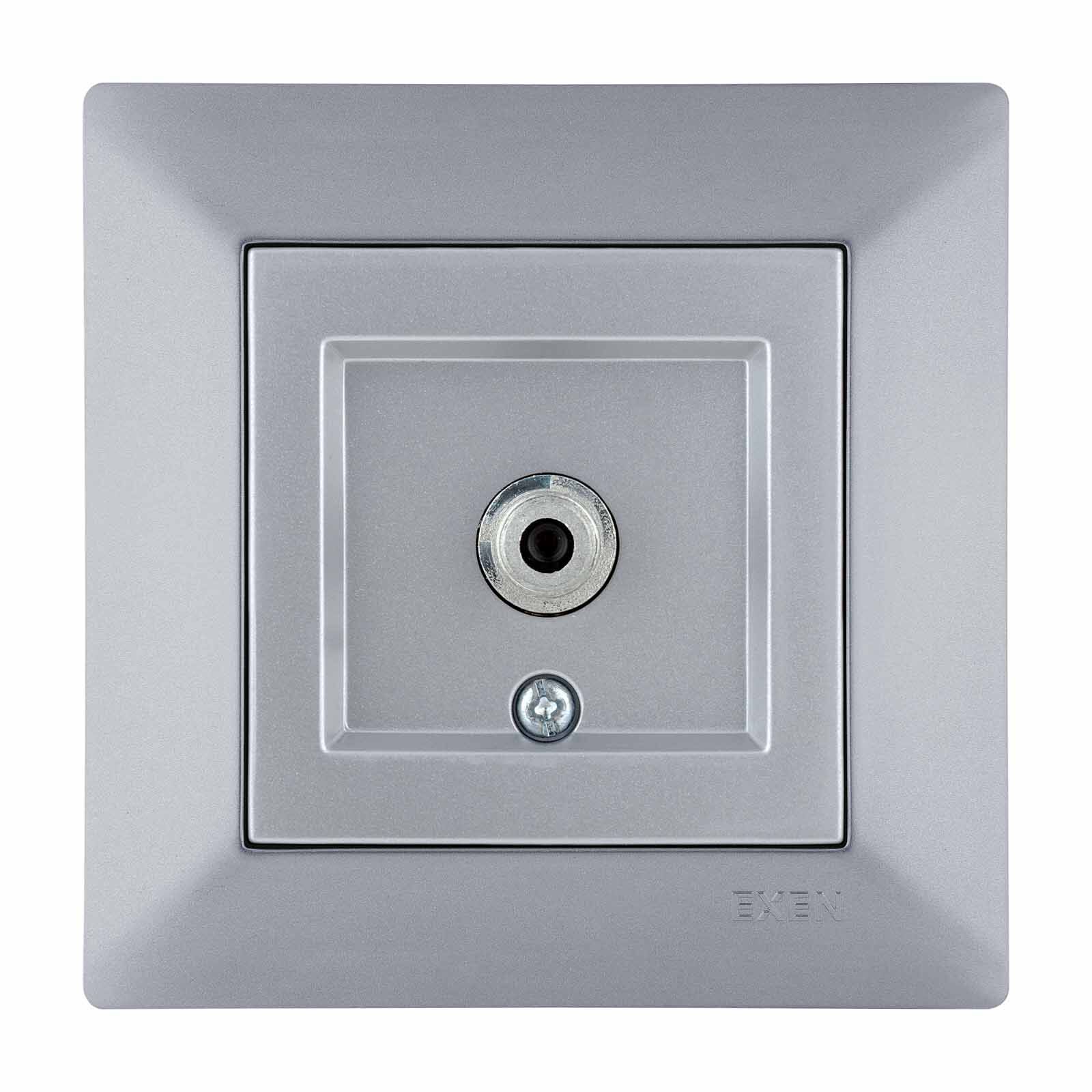 Exen Odak Gümüs Uydu Prizi Ekranli (F Konnektör) Komple Takim