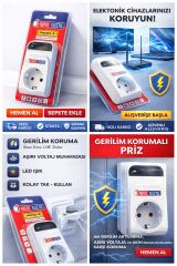 Horoz 131-001-0001 Protex-R 16A Dijital Akim Korumali Priz