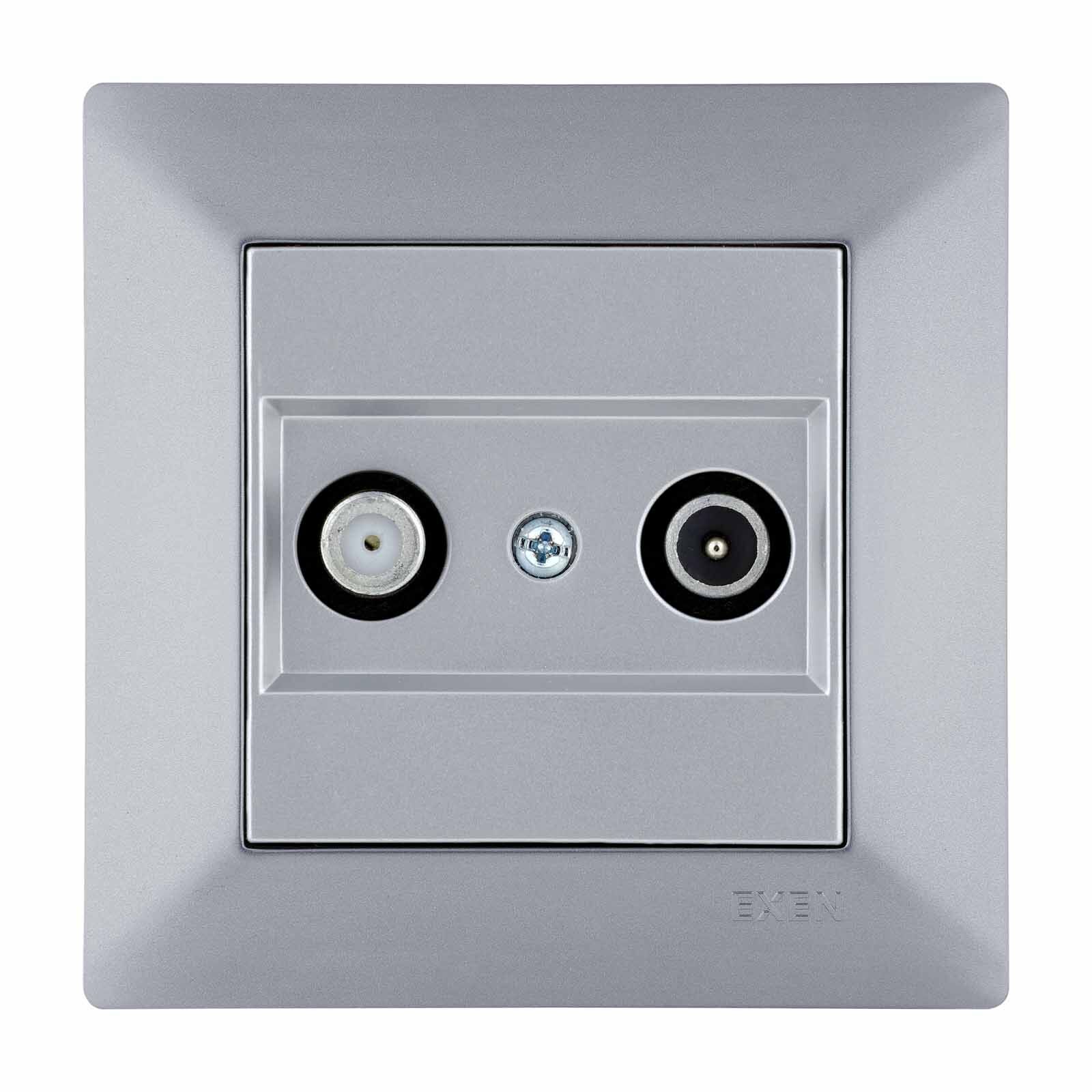 Exen Odak Gümüs Tv-Sat Prizi Sonlu  Komple Takim