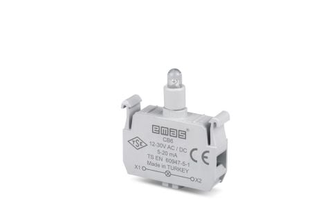 Emas C Sinyal Kırmızı Led Butonluk 12-30 V Ac/Dc - CB6