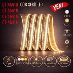 CATA CT-4541A Cob Serit Led 12 V  Amber