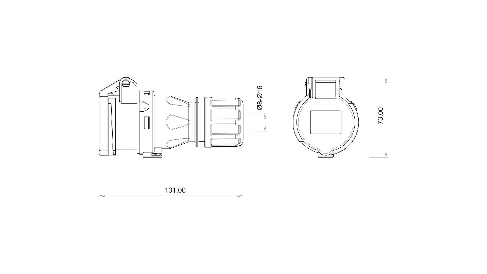 Bemis  2/32A. Uzatma Priz IP44 BC1-3102-2312