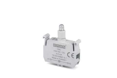 Emas C Sinyal Beyaz Led'Li Blok Butonluk 110 V Dc - CBC