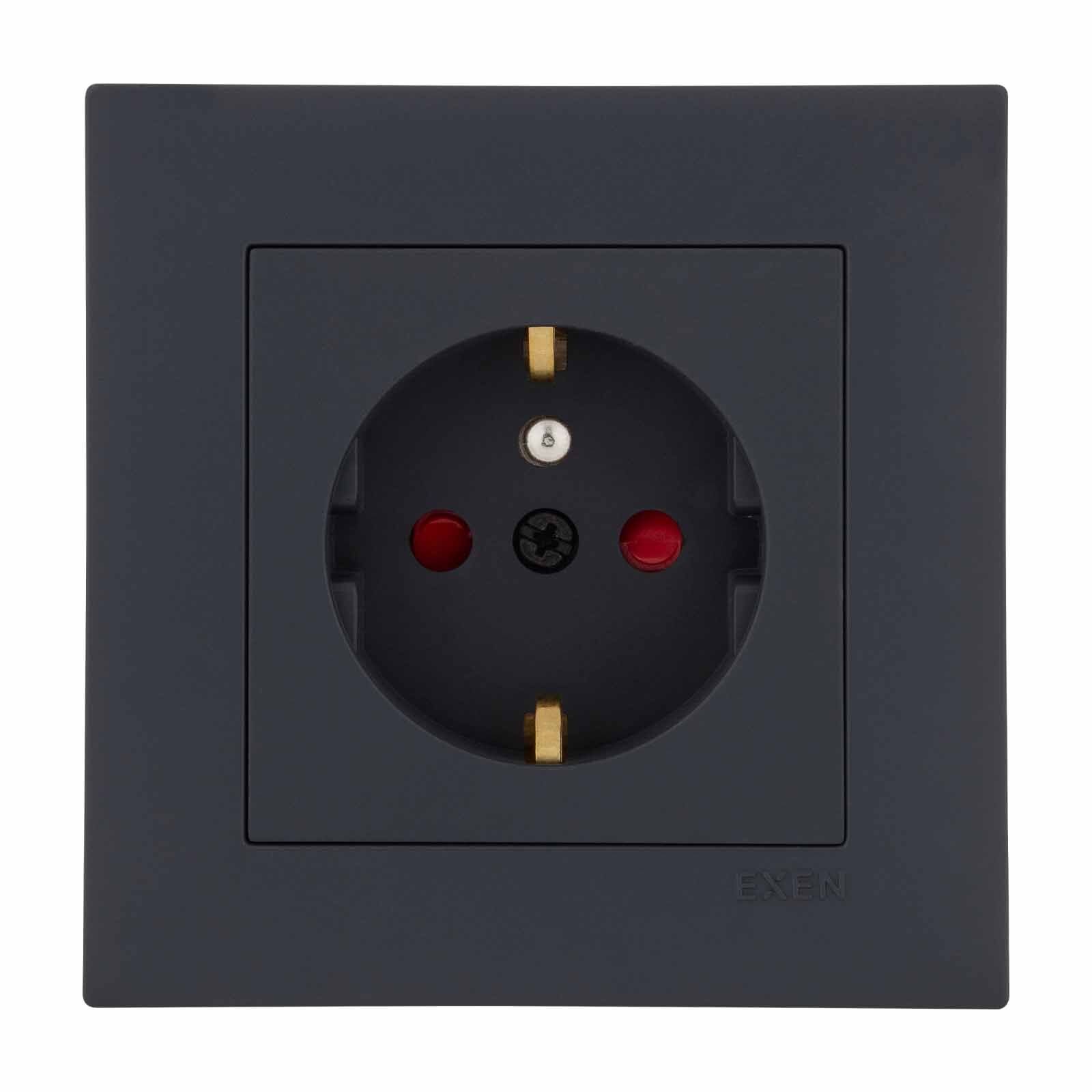 Exen Karell Füme Çocuk Korumali Ups Priz Komple Takim