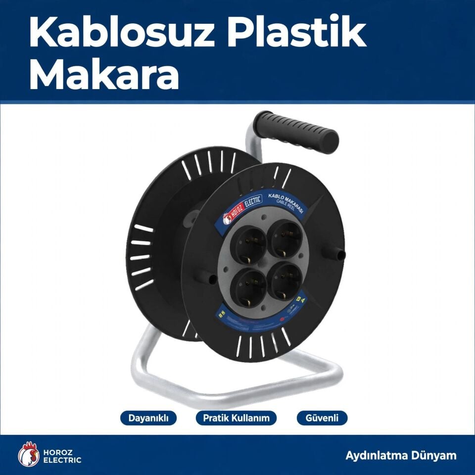 Horoz 310-000-401 Spin 1 Seyyar Plastik Makara Kablosuz