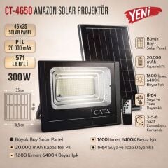 CATA CT-4650 Amazon Solar Led Projektör 300W Beyaz Isik