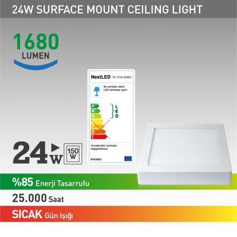 Next-NextStar 24W-Tck Gunısıgı Tavan Armatur