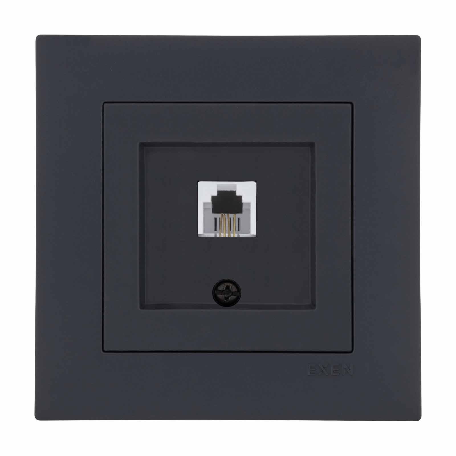 Exen Karell Füme Nümeris Telefon Prizi (Rj11 Kablolu) Komple Takim