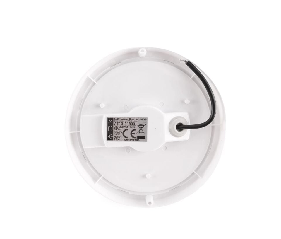 ACK 18W Beyaz 3000K Ip54 S.Ü. Led Tavan Armatürü AT10-01800