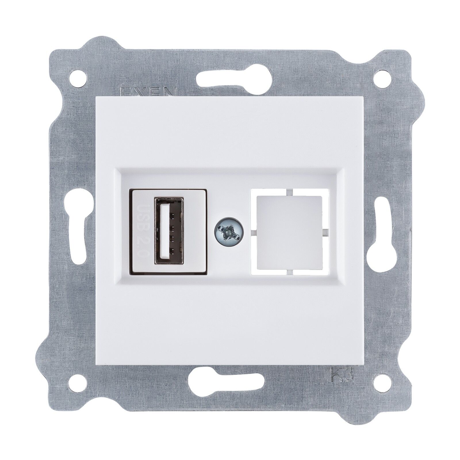 Exen Beyaz Modül+Kapak  Usb Prizi Jakli (Sarj Edemez)