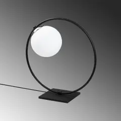 Aydinlatmadunyam Masa Lambasi BlackWhite Dolunay-Nt-100