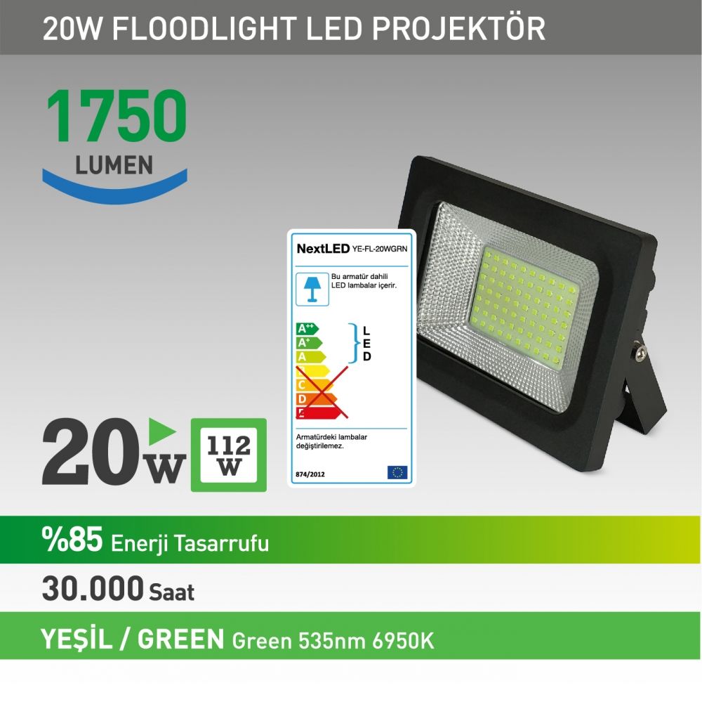 Next-NextStar 20W Projektor Yesıl