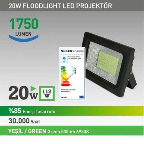 Next-NextStar 20W Projektor Yesıl