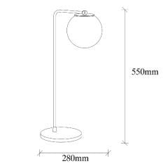 Aydinlatmadunyam Masa Lambasi Black Daisy-147-2