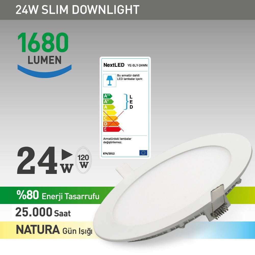 Next-NextStar 24W-Sly Natural Led Slım Armatur