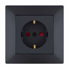 Exen Odak Füme Çocuk Korumali Toprakli Priz Komple Takim