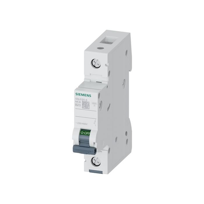 Siemens 20A; 1 Fazli; 70 Mm; Anahtarli Otomatik Sigorta; 6Ka; B Tipi; Çabuk Karakterli 5SL6120-6