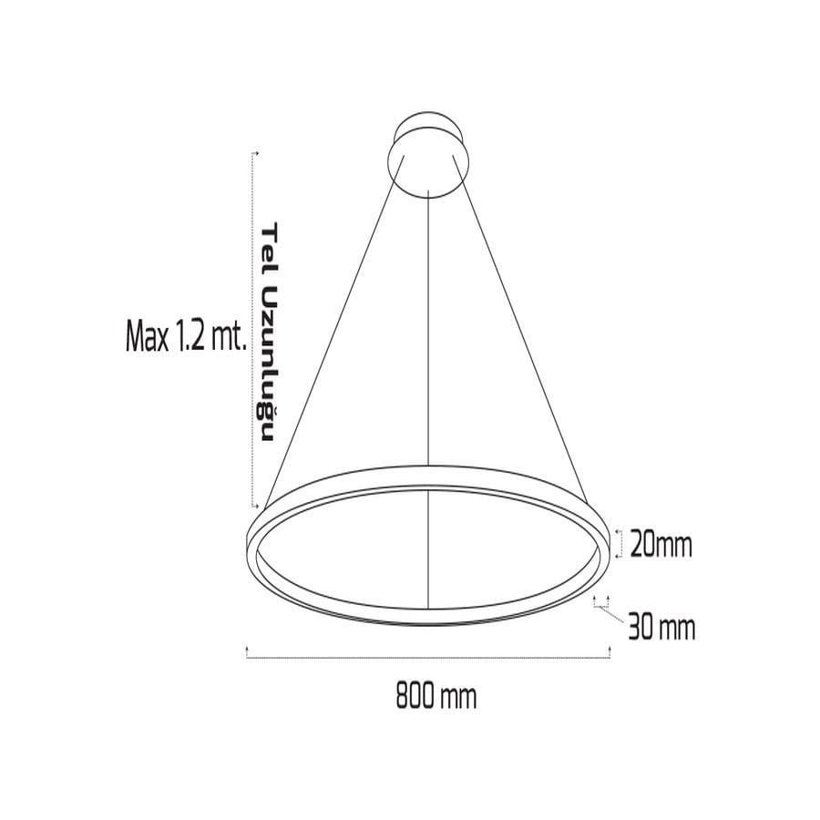 Goya Gy 8221-80 Beyaz Kasa 4000K Dekoratif Sarkıt Armatür