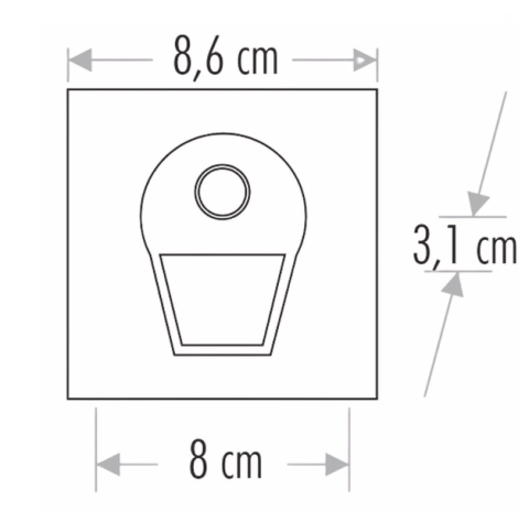 Cata 1W Sensörlü Fotoselli Koridor Led Aydınlatma CT-5170  Mavi Renk Siyah