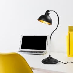 Aydinlatmadunyam Masa Lambasi BlackGold Konika-12262