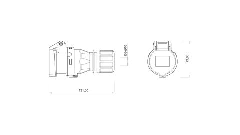 Bemis  3/32A. Uzatma Priz IP44 BC1-3103-2312