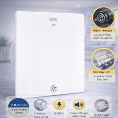 Horoz 500-100-100 Plastik Fan Felix 100Ø Beyaz