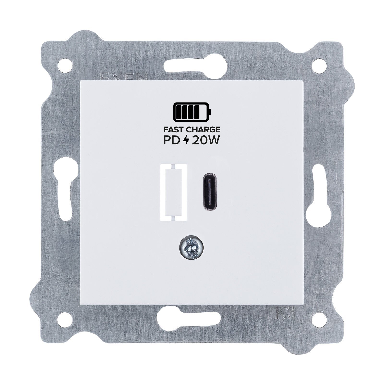 Exen Beyaz Modül+Kapak  Usb Sarj Prizi Type-C