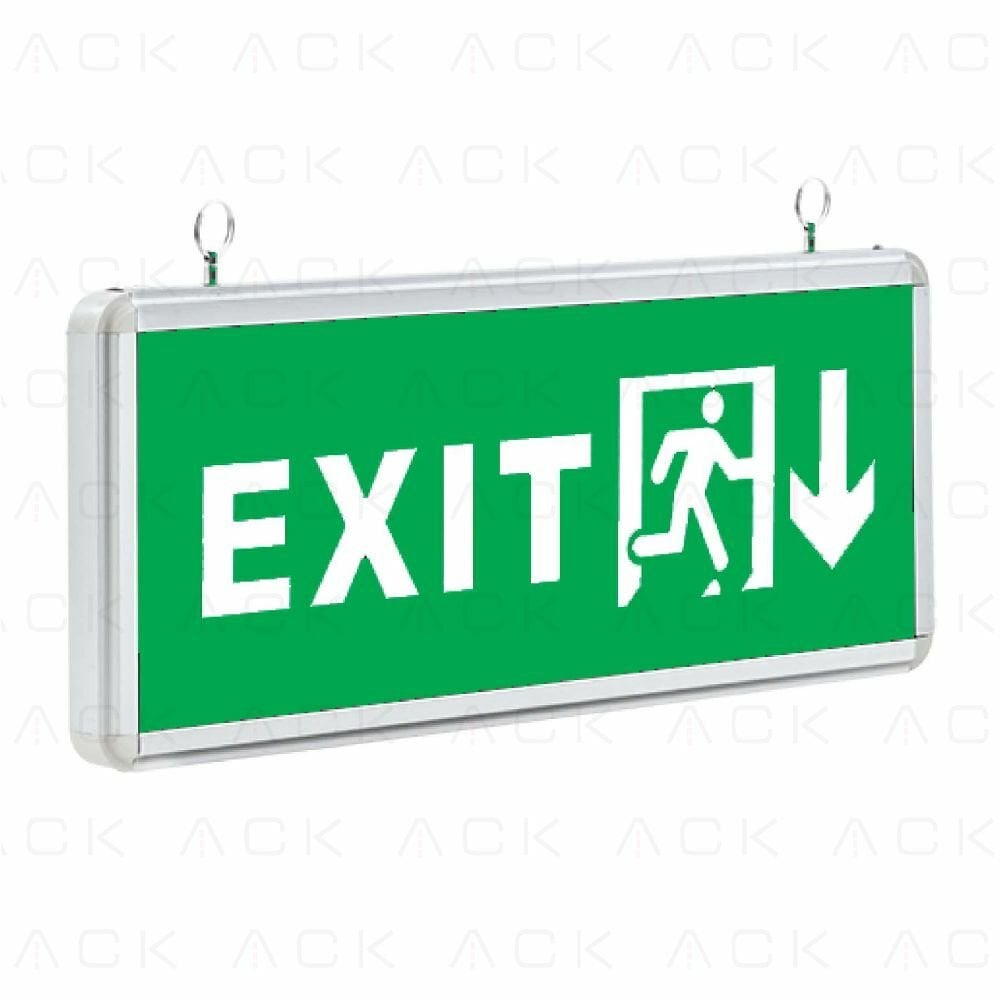 Ack 3W Bataryali Led Exit Levha - Asagi