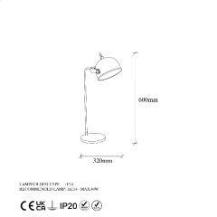 Aydinlatmadunyam Masa Lambasi BlackGold Alfa-13010