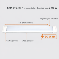 CATA CT-2490 Premium Yatay Bant Armatür 90 W