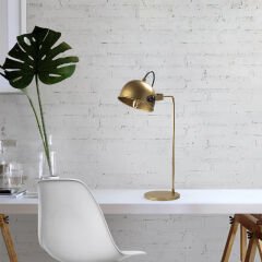 Aydinlatmadunyam Masa Lambasi Gold Alfa-13011