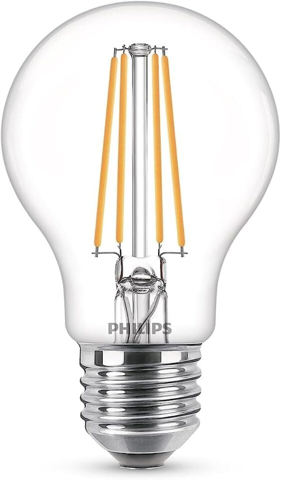 Philips Filament Ampul Seffaf 60 W A60 E27 2700K 2 Li Paket