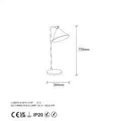 Aydinlatmadunyam Masa Lambasi Gold Konika-12266