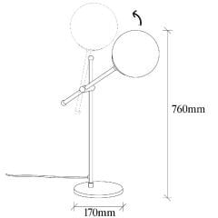 Aydinlatmadunyam Masa Lambasi Black Best-646-Ml