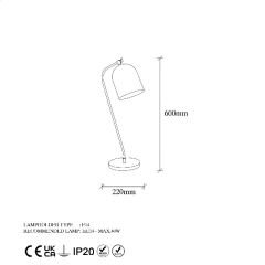 Aydinlatmadunyam Masa Lambasi BlackGold Sanika-12280