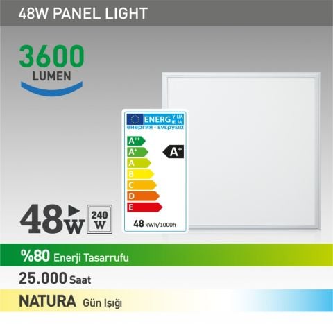 Next-NextStar 48W Natural 60X60 Led Panel Armatur