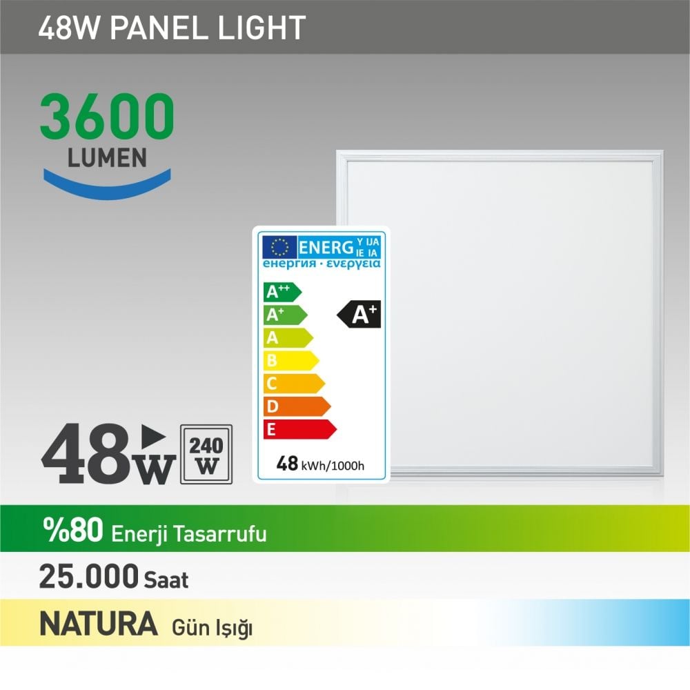 Next-NextStar 48W Natural 60X60 Led Panel Armatur