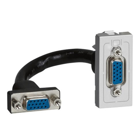 Legrand  Sistem Armada HD15 önceden sonlandırılmış priz, 1 modül, alüminyum LEG-079377